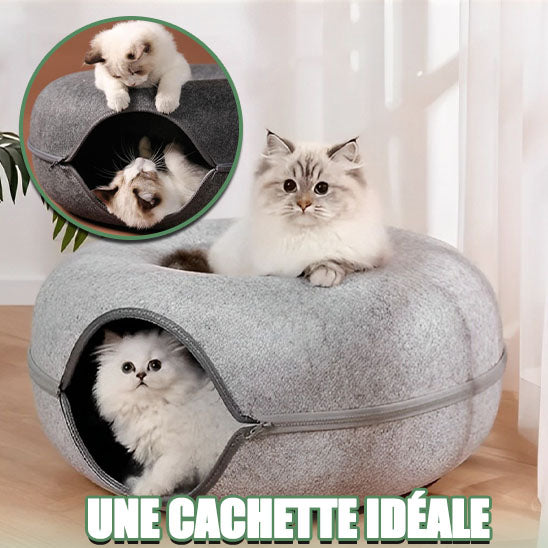Niche pour chat | DonutHaven™ - Gris