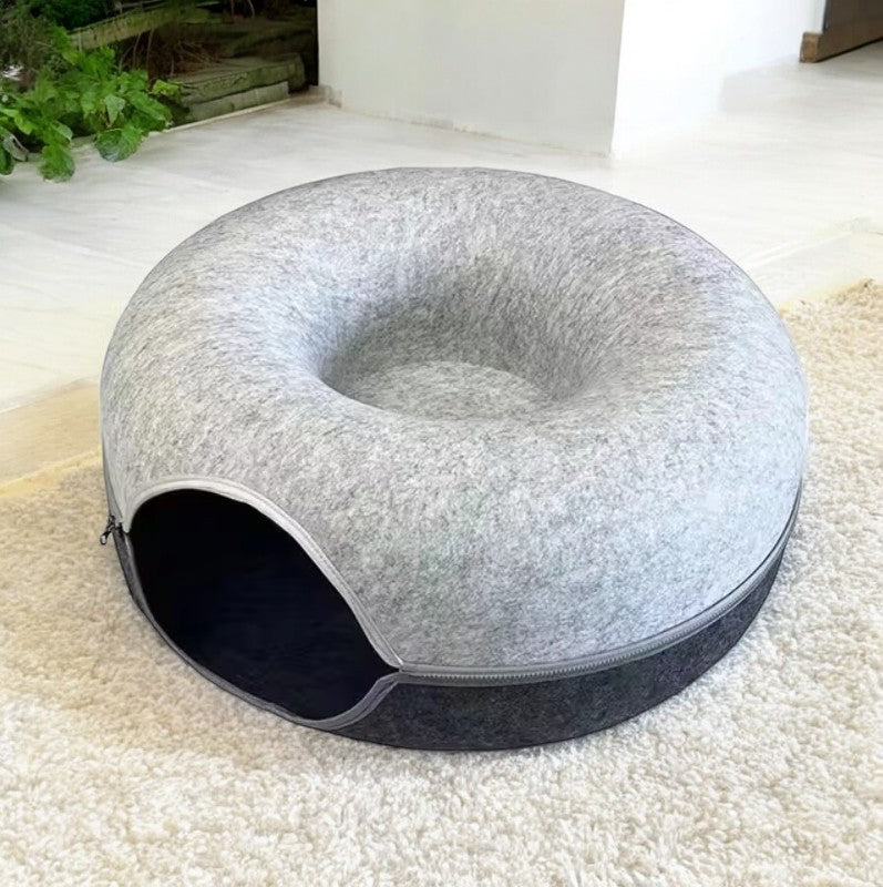Niche pour chat | DonutHaven™ - Gris