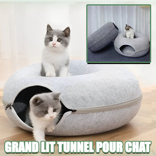Niche pour chat | DonutHaven™ - Gris