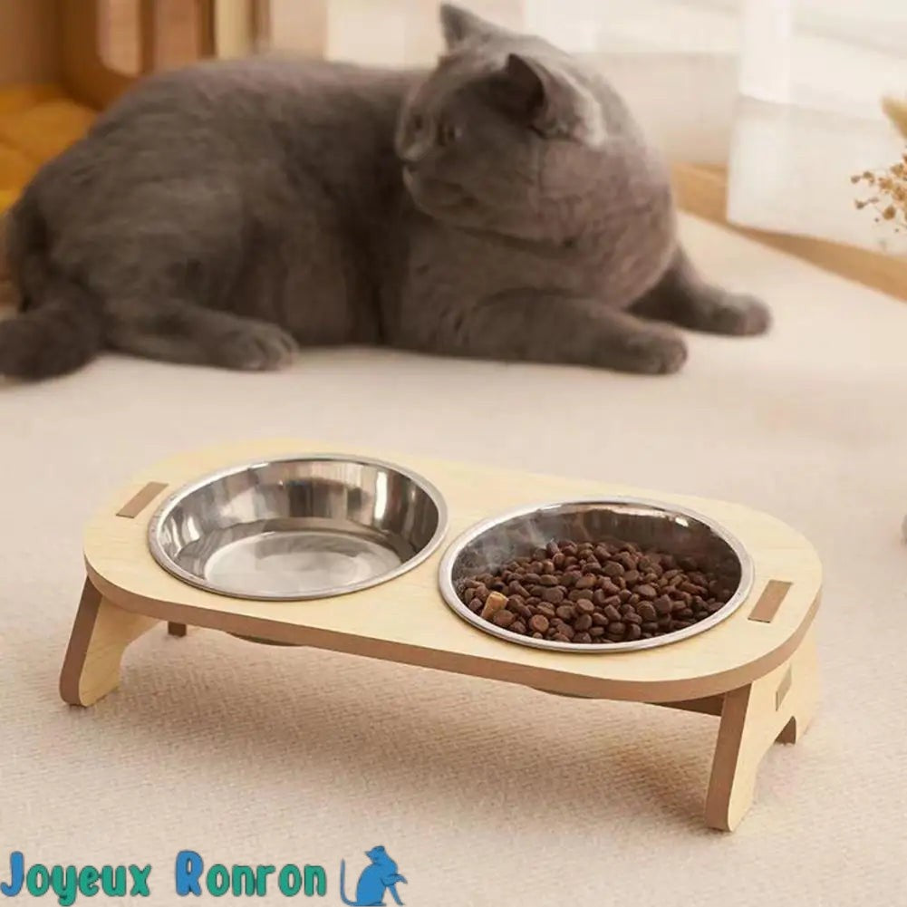 Gamelle chat surélevée | WoodenBowl™