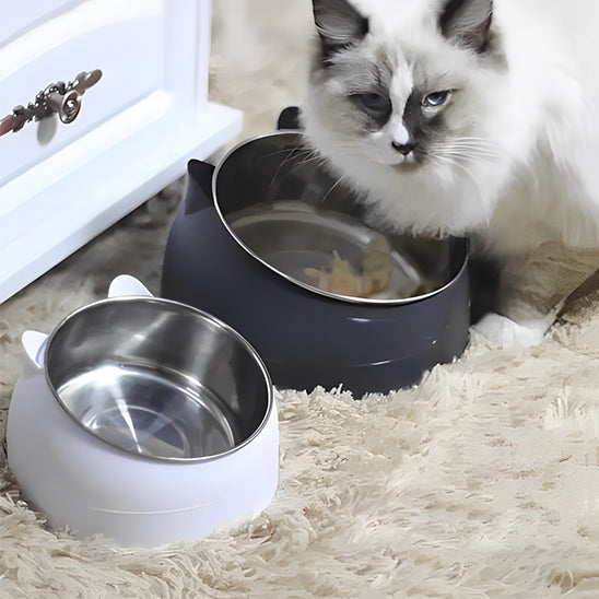 Gamelles anti glouton chat | EasyEat™ - Noir