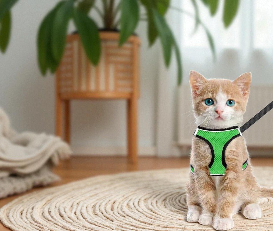 harnais-pour-chat-vert