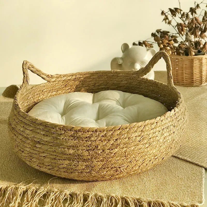 Panier pour chat en Osier - Joyeux Ronron